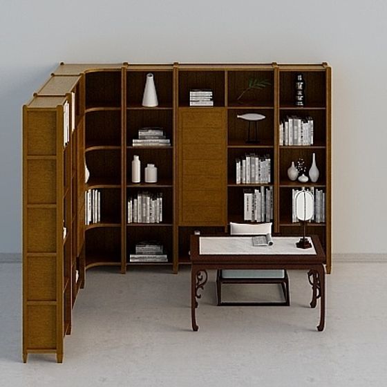 Modern Bookshelf 3D model