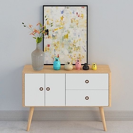 Nordic Style Storage Cabinet 3D model