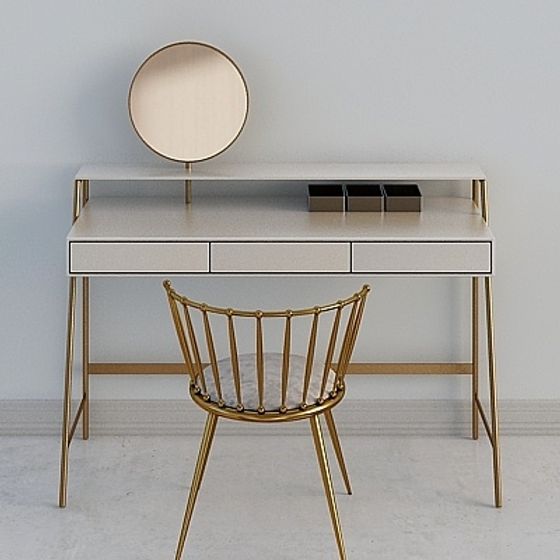Minimalist Vanity Desk 3D model
