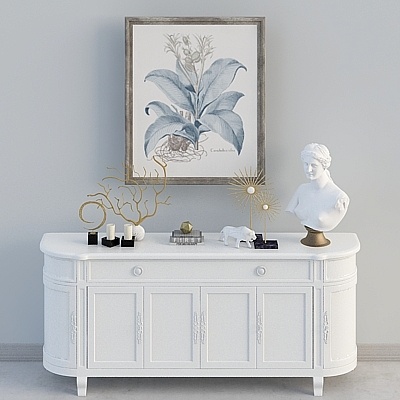 American light-colored solid wood storage cabinet collection hal