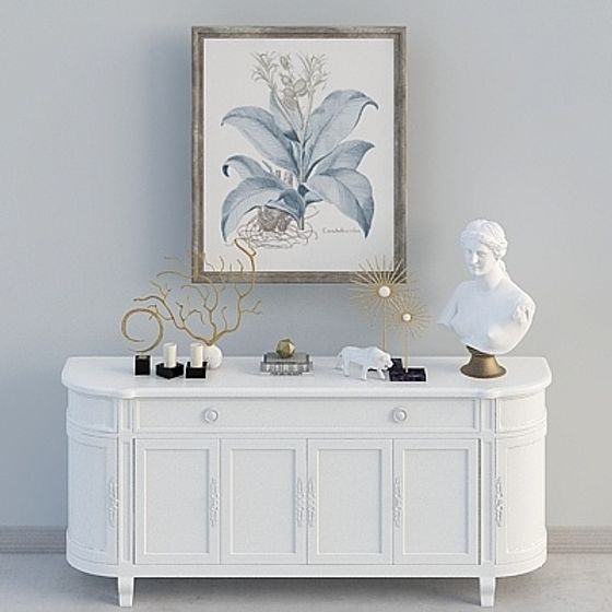 Classic Console Table 3D model