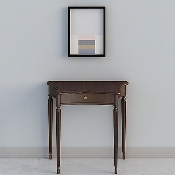 Minimalist Vintage Side Table 3D model