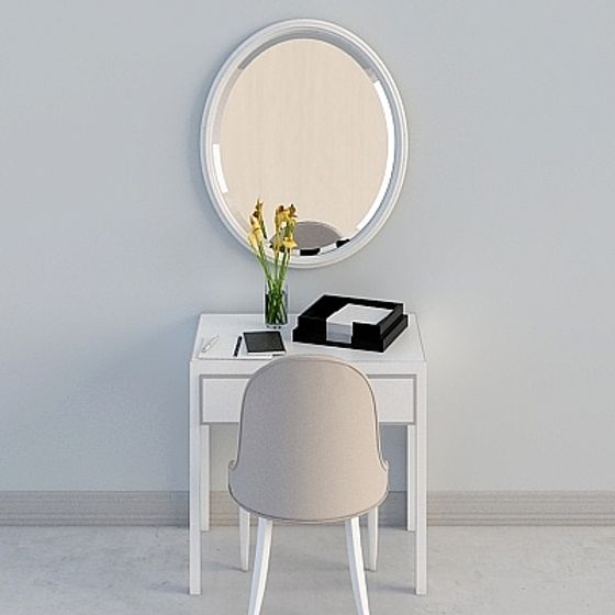 Elegant Minimalist Dressing Table 3D model