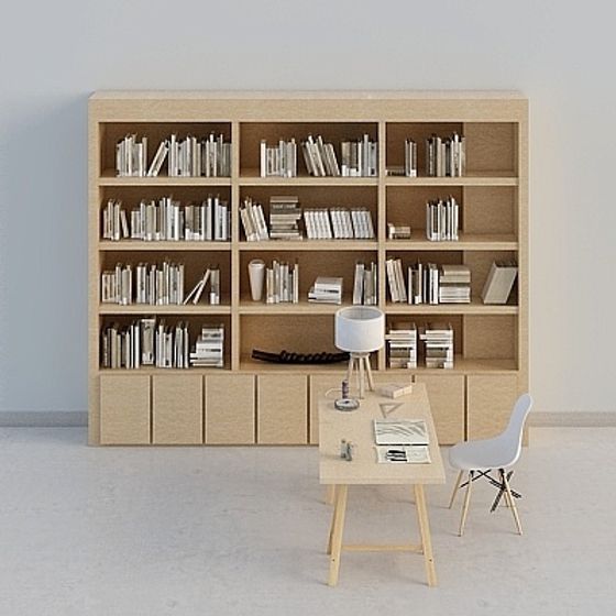 Urban Study Room Low Polygon 3D Model