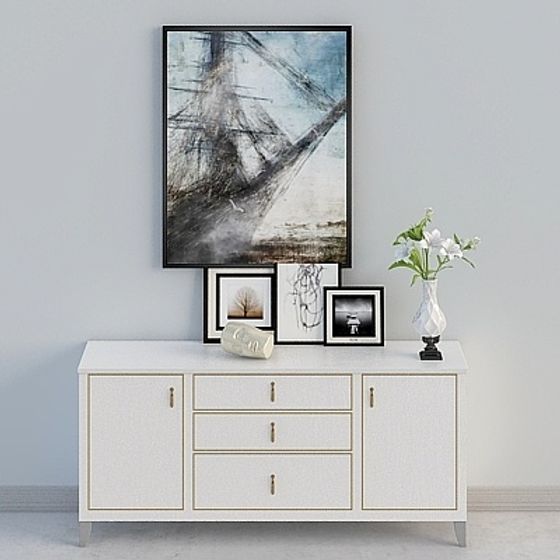 Urban Living Room Cabinet 3D model