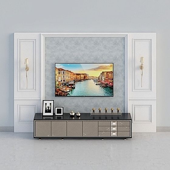 Luxury Simple European Others,Wood color+Gray+White