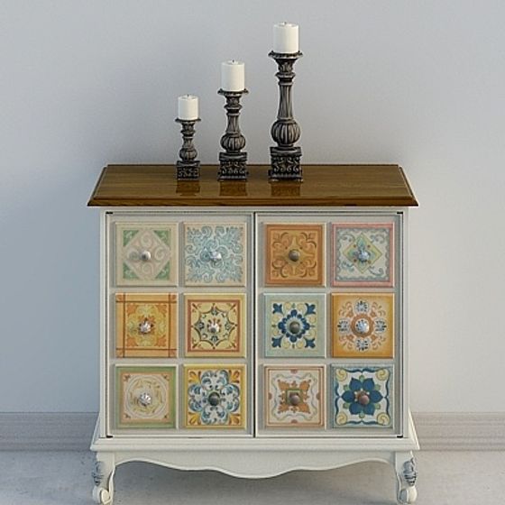 Colorful Puzzle Cabinet 3D model