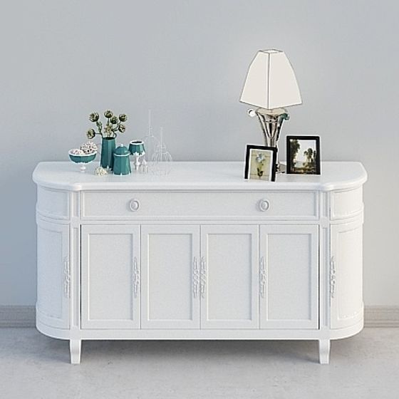 Elegant Living Room Cabinet 3D model