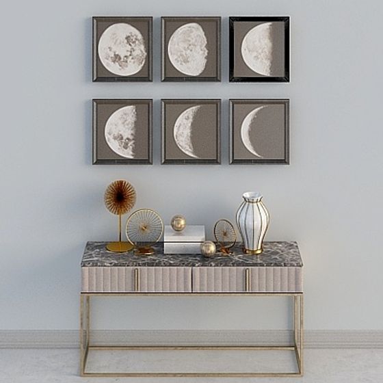 Lunar Mirror Low-Poly 3D model