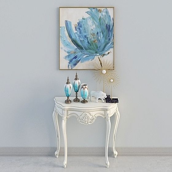 Elegant Living Room Corner Table 3D model