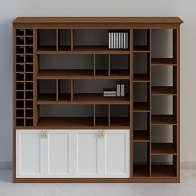 Haibi - Lyon Love - Partition Cabinet 719# Elm Brown + 919# Elm White Set