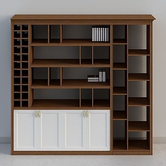 Stylish Wine Cabinet 3D model for Modern Interiors
