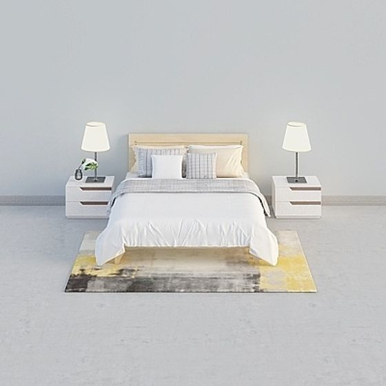 Stylish Modern Bedroom Suite 3D model