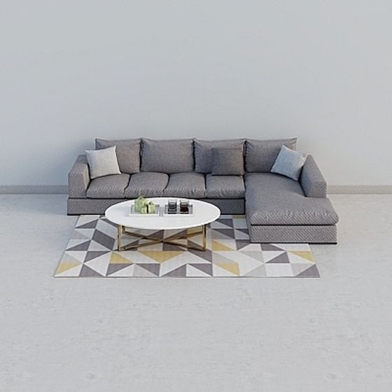 Urban Living Room Sofa 3D Model