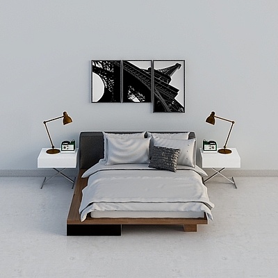 Nordic Double Leather Bed