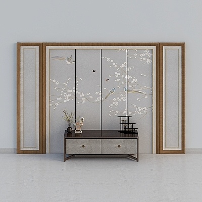 新しい中国風 - 風景画 - 寝室 - テレビキャビネットの組み合わせ