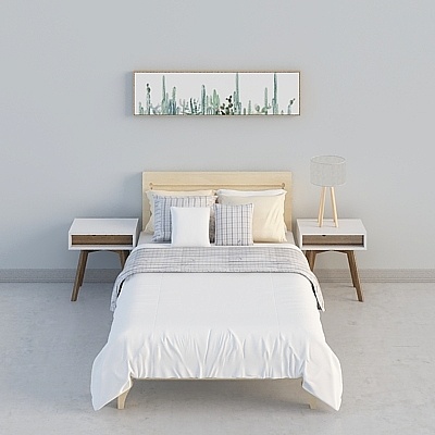 Combinazione di letto di mobili da camera da letto IKEA nordici