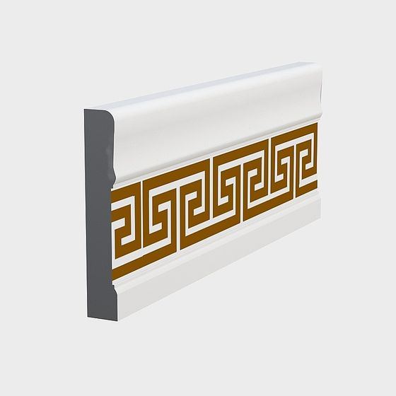 Elegant Greek Key Trim 3D model for Creative Projects