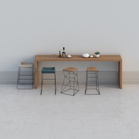 Bancone Bar Moderno Colorato in Legno