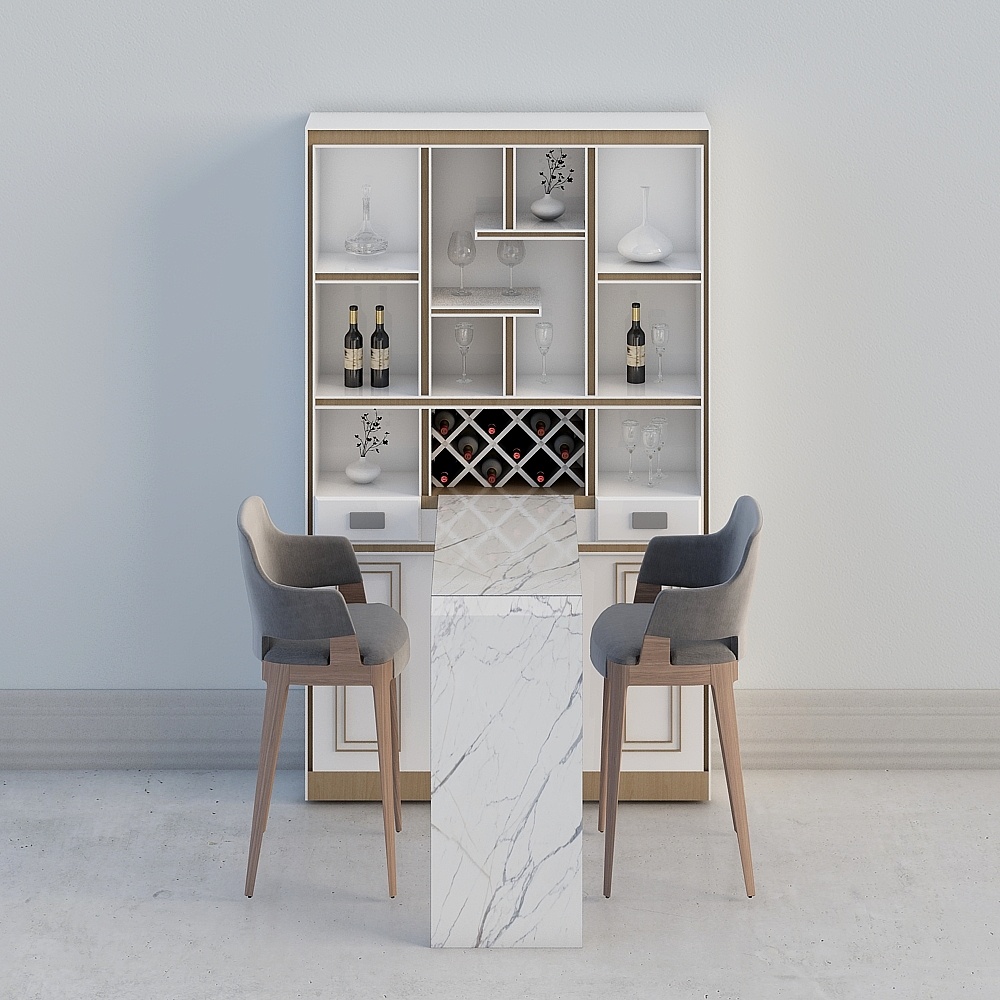 新中式白色吧台