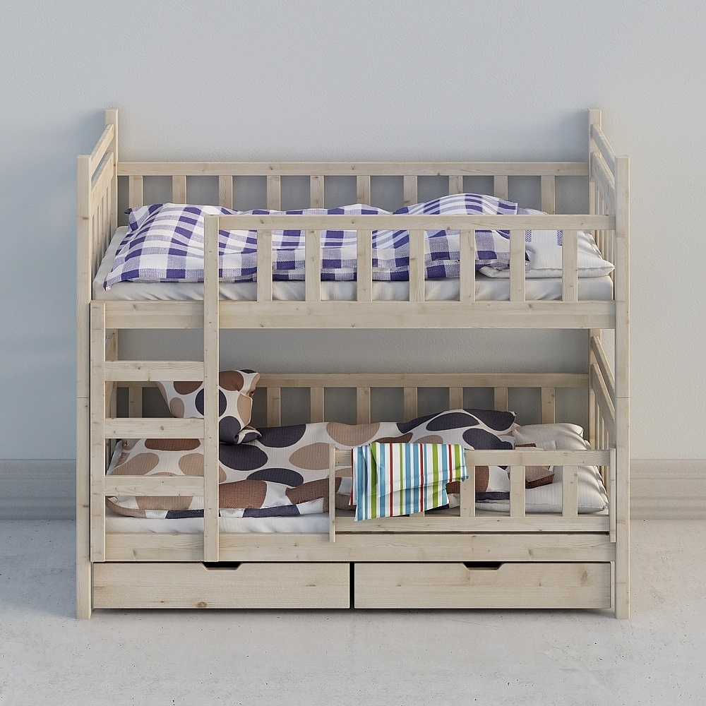 Nuove letti a castello in legno cinesi (scale sospese)