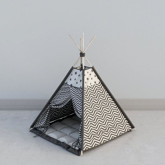 Modern Black Teepee 3D model