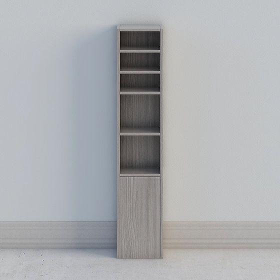 Modern Minimalist 3D Bookshelf Model