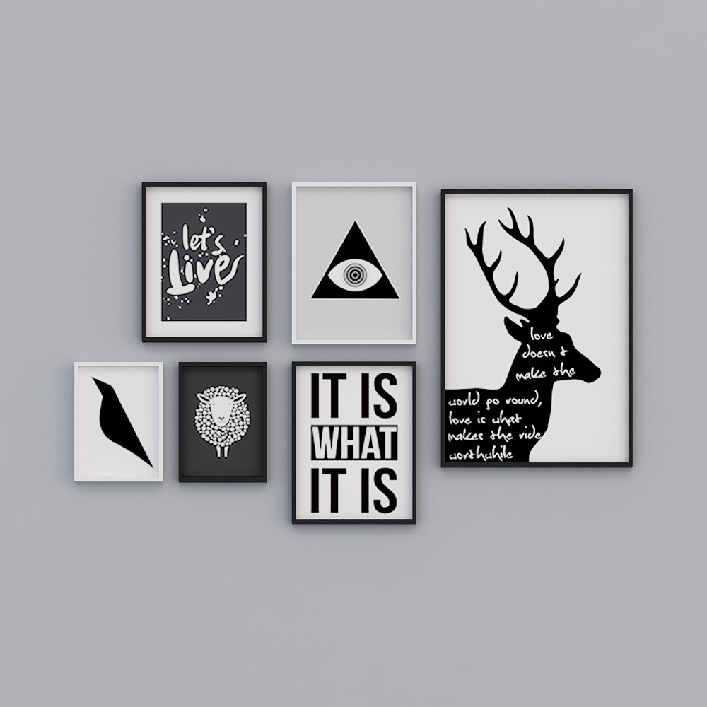 Wall Art Gallery 3D model