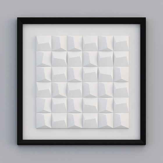 Origami Art Wall Low Polygon 3D model