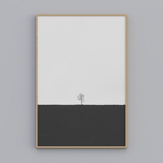 Solitary Tree 3D model - Minimalist Artistic Design