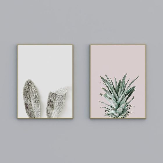 Tropical Art Frame 3D Model for Creative Projects