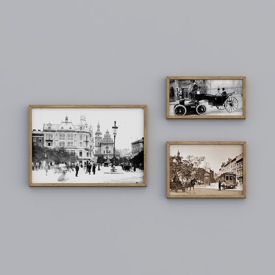 Vintage Framed Photographs 3D model for Creative Projects