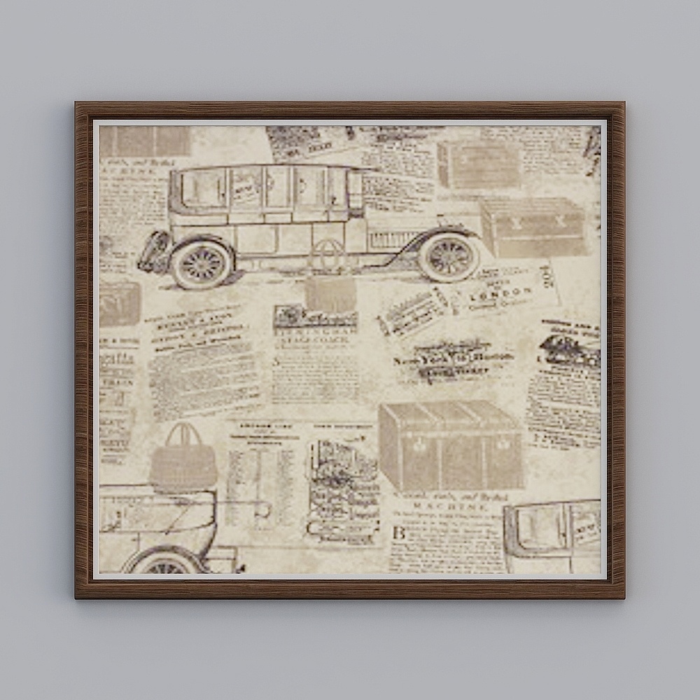 Vintage Steam Car 3D model with Low-Poly Design