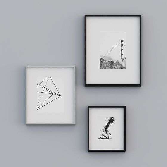 Abstract Picture Frame Collection 3D model