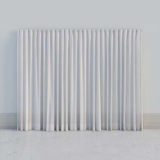 Wrinkled Curtain 3D model for Modern Aesthetics