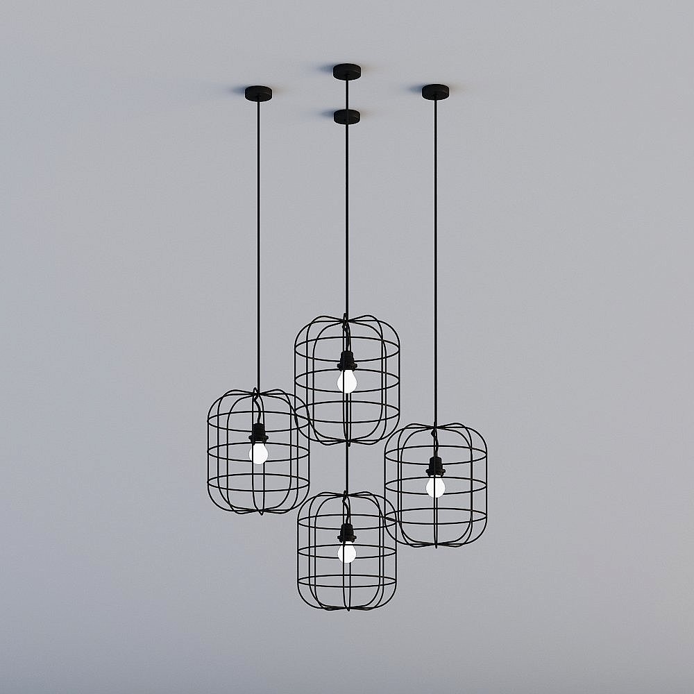 Simple European black chandelier Pendant