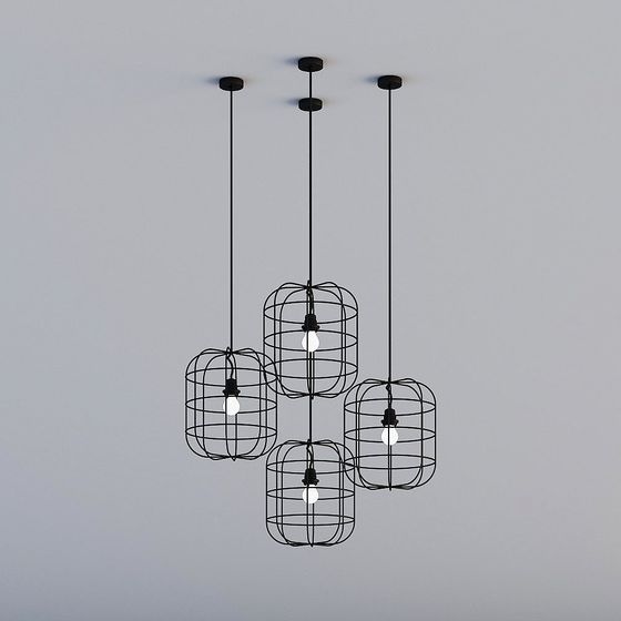 Industrial Pendant Light 3D model