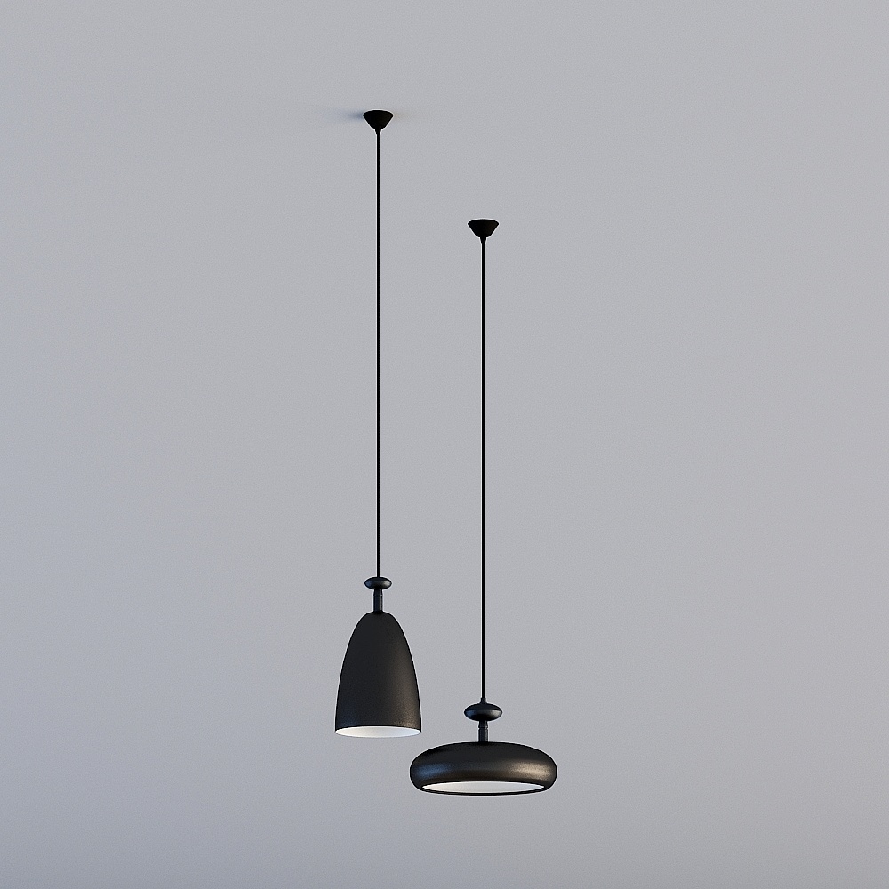 Lámpara araña colgante negra de Jane O