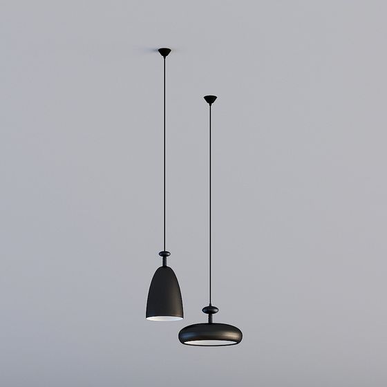 Lámpara araña colgante negra de Jane O