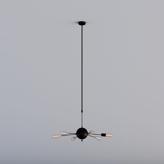 Stylish Low-Poly Chandelier 3D Model