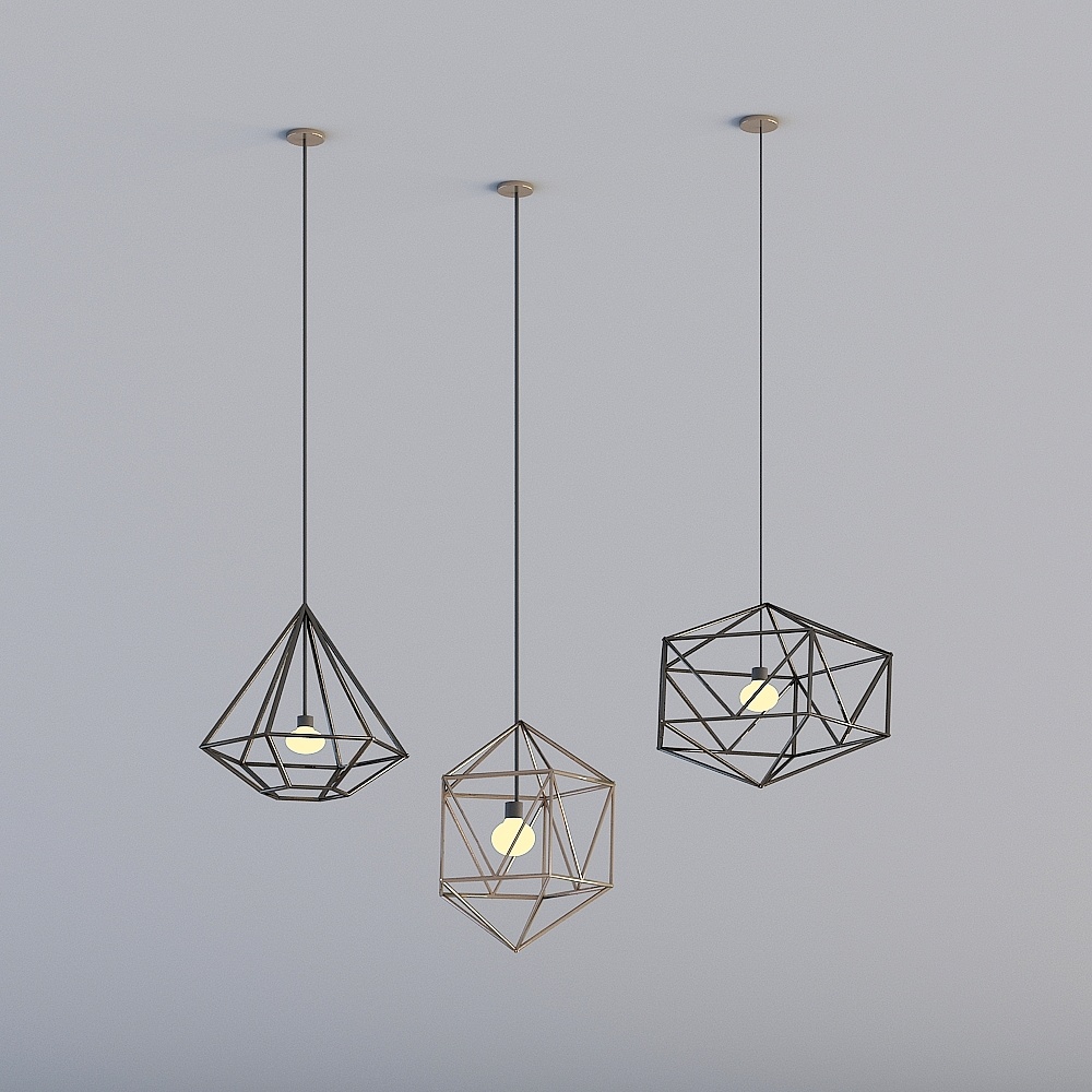 Mặt dây chuyền đèn chùm đen châu Âu đơn giản