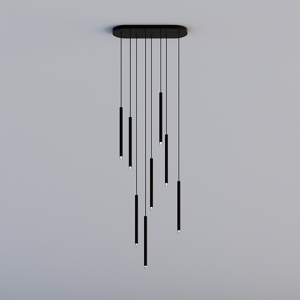 Simple European black chandelier Pendant