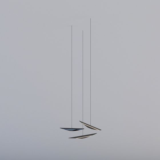 Floating Light 3D model - Modern Chandelier Design