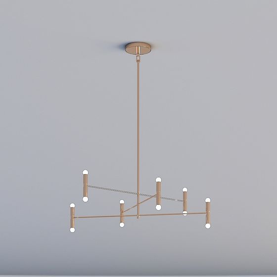 Elegant Chandelier 3D model for Contemporary Spaces