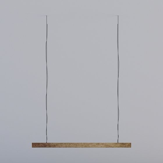 Suspended Wooden Board 3D model