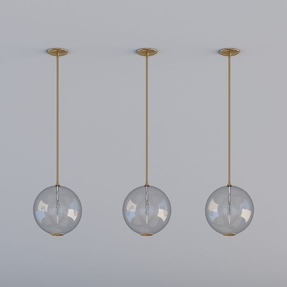 Elegant Low Poly Chandelier 3D model