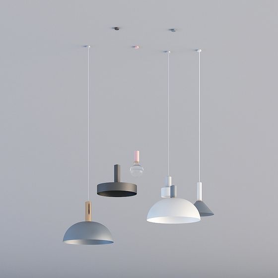 Artistic Low-Polygon Light Fixture 3D model