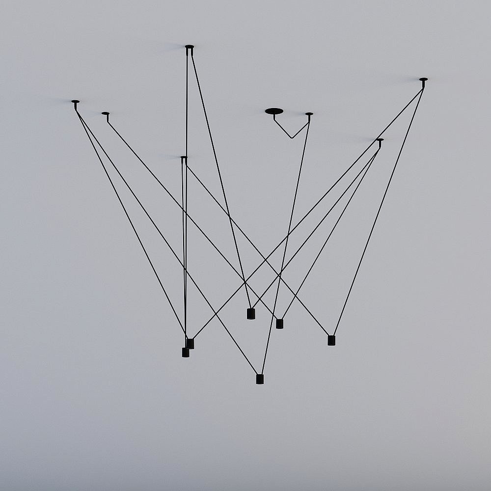 Simple European black chandelier Pendant