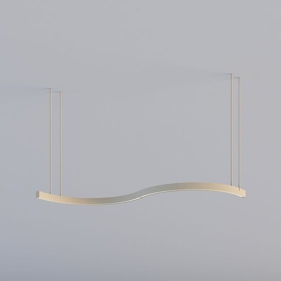 Sleek Modern Chandelier 3D model