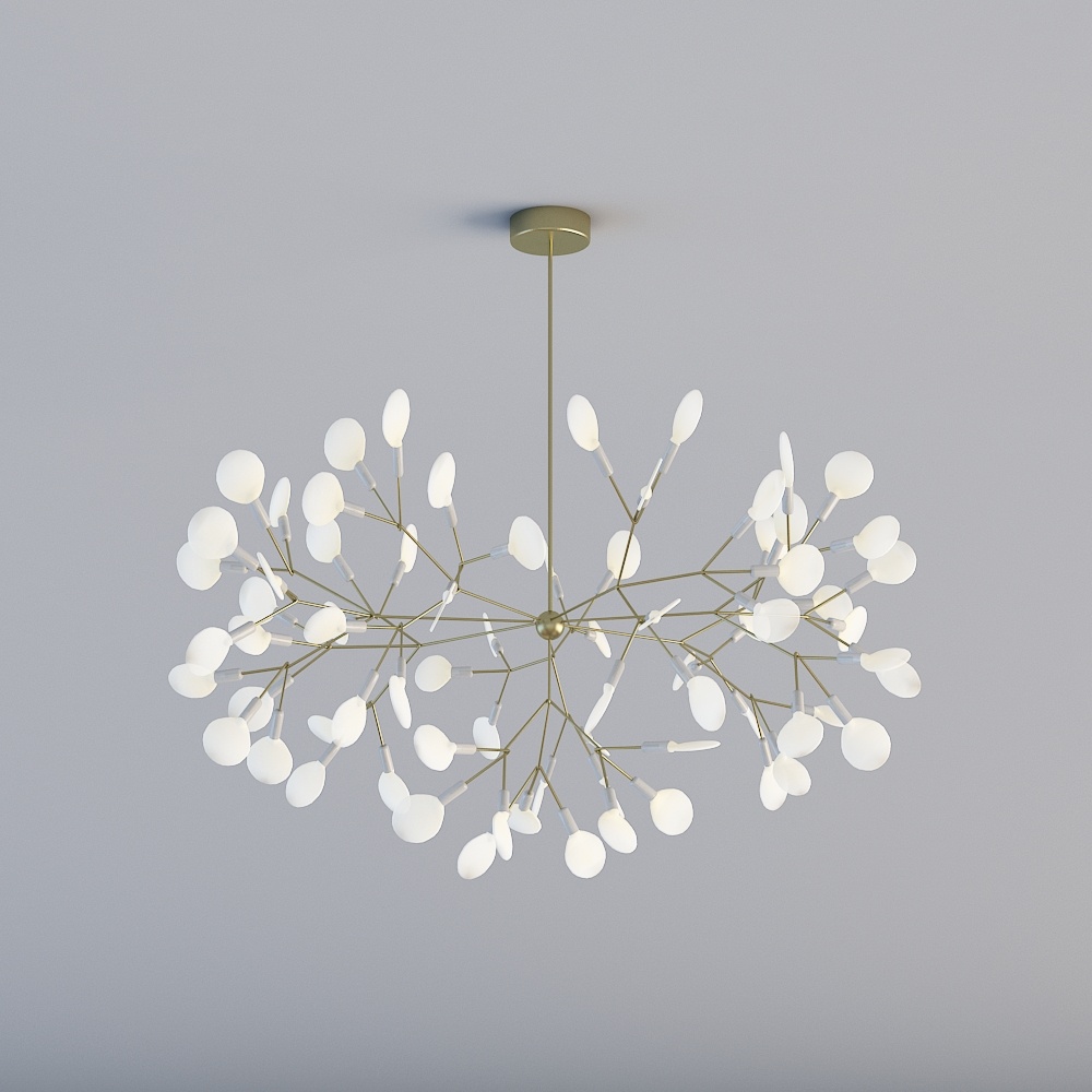 Three-dimensional Lighting City·XLG-Nordic modern minimalist living room, dining room, entrance, dining bar, firefly chandelier-N198-round ball 72 heads-antique bronze